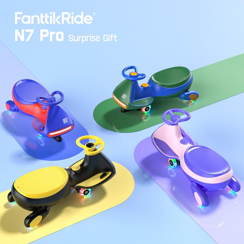 N7 Electric Wiggle Car with Pedal, Ride on Toy