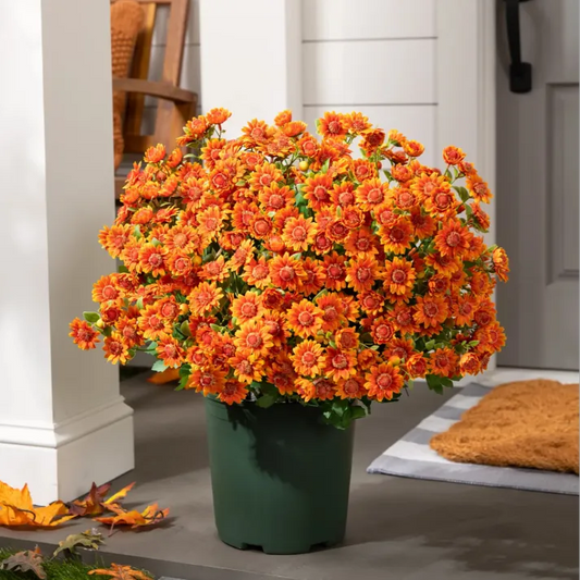 Artificial Outdoor Sunset Mums Flowers