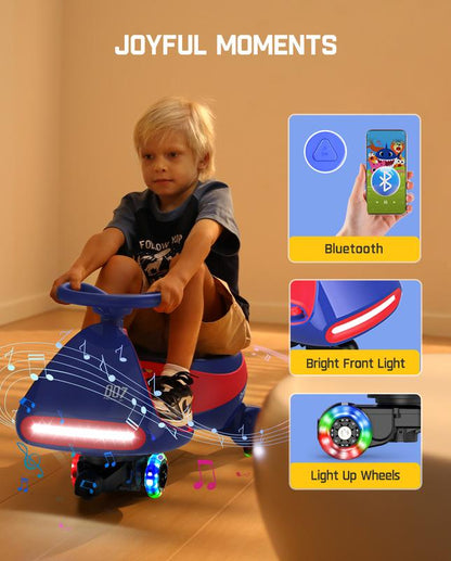 N7 Electric Wiggle Car with Pedal, Ride on Toy