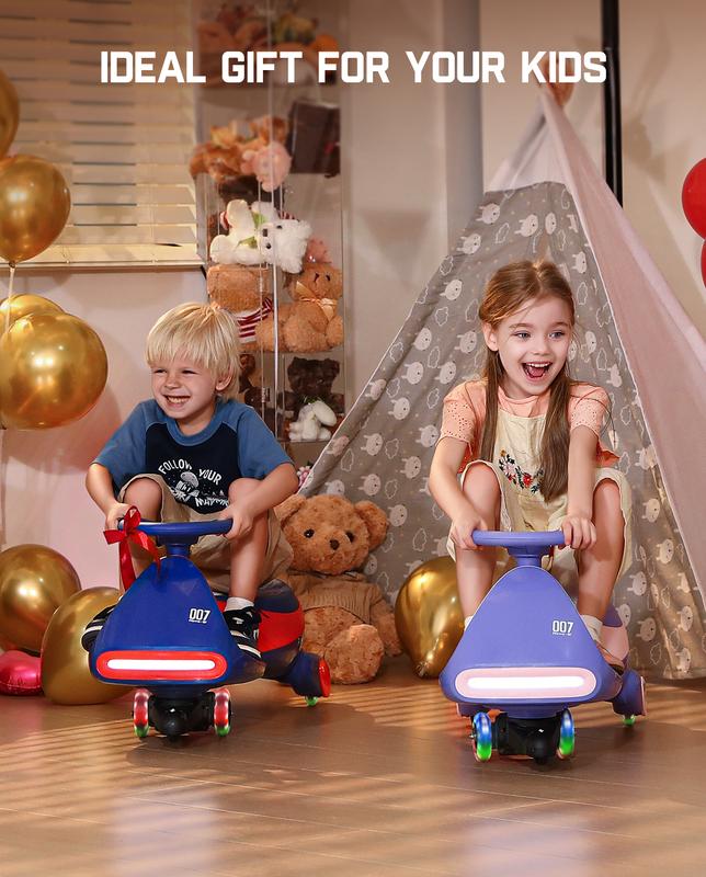 N7 Electric Wiggle Car with Pedal, Ride on Toy