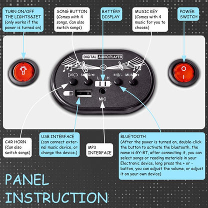 12V Electric Wiggle Ride-On with Flash Wheels & Music