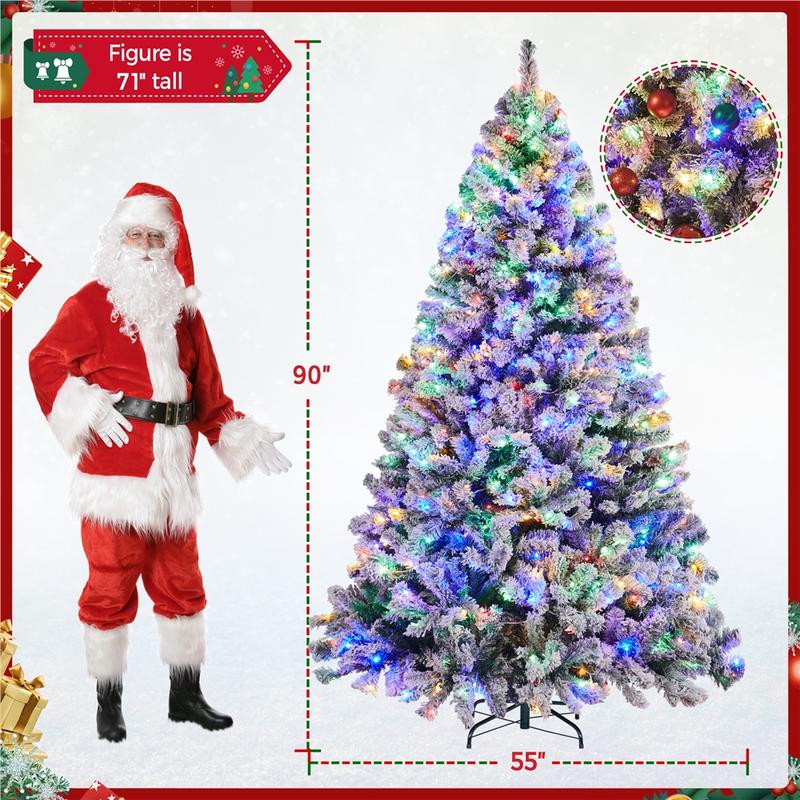 Snow Flocked Pre-lit Christmas Tree