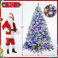 Multicolored Flocked LED-7.5FT