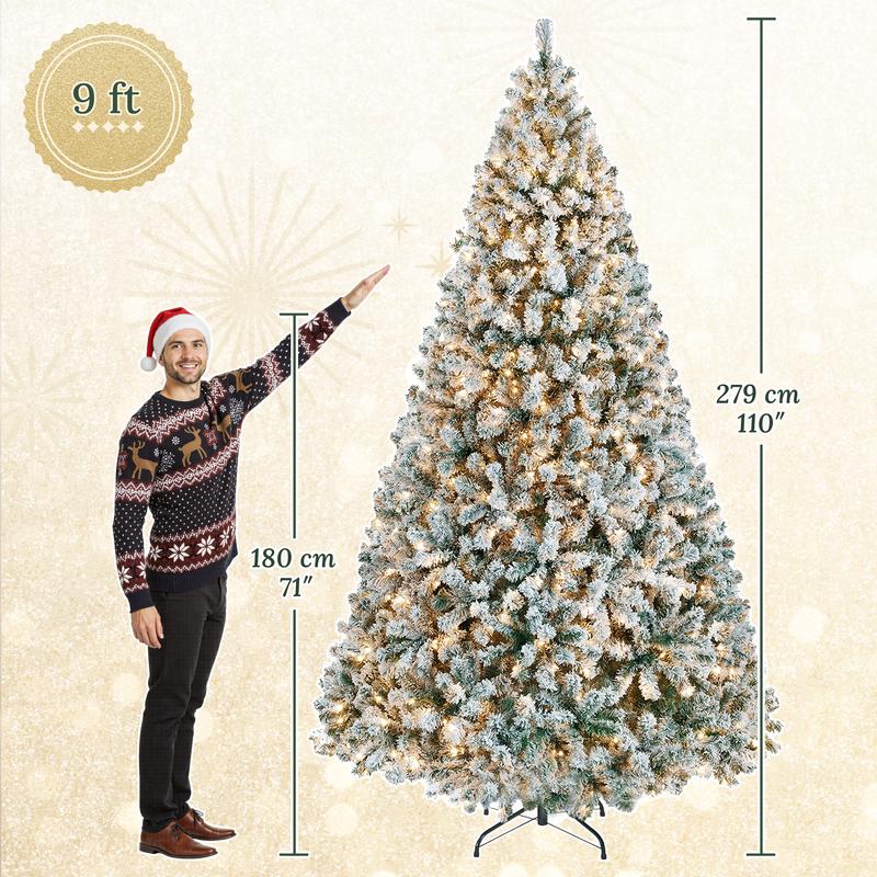 Snow Flocked Pre-lit Christmas Tree