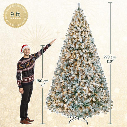 Snow Flocked Pre-lit Christmas Tree