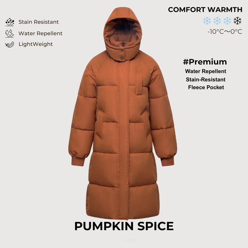 Long Warm Puffer Coat