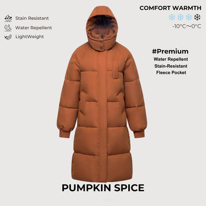 Long Warm Puffer Coat