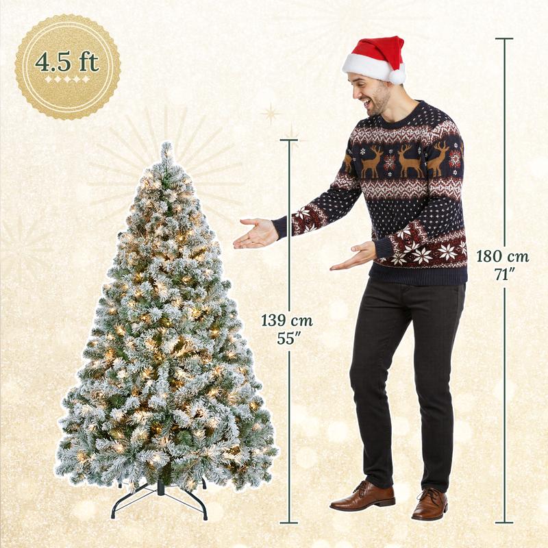 Snow Flocked Pre-lit Christmas Tree