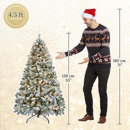 Snow Flocked Pre-lit Christmas Tree