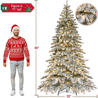 Layered Flocked Green-7.5FT