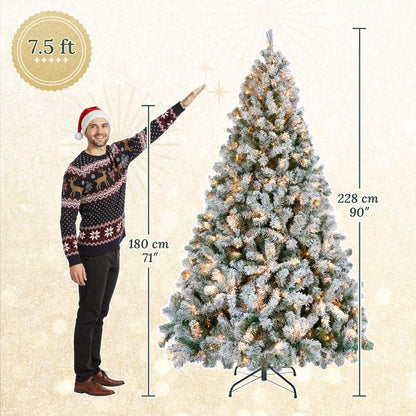 Snow Flocked Pre-lit Christmas Tree