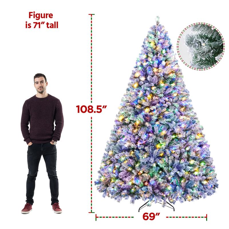 Snow Flocked Pre-lit Christmas Tree