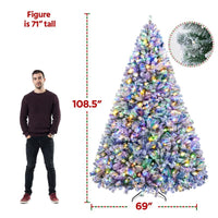 Multicolored Flocked LED-9FT