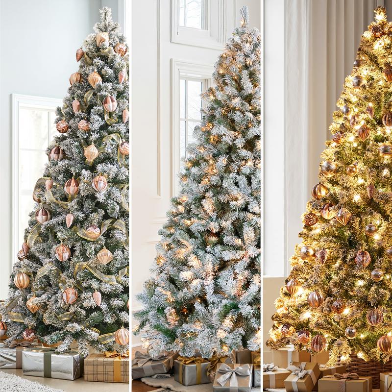 Snow Flocked Pre-lit Christmas Tree