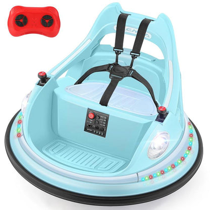 360° Spin Electric Bumper Car for Kids (Parent Remote & LED)