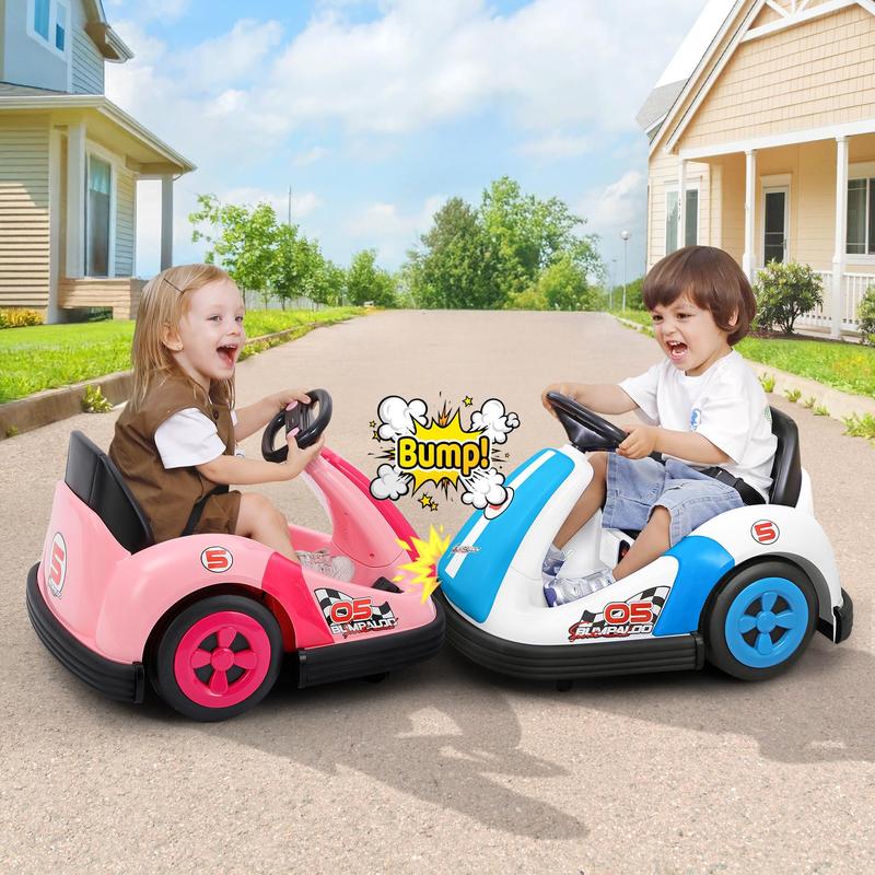 360° Spin Electric Bumper Car for Kids (Parent Remote & LED)