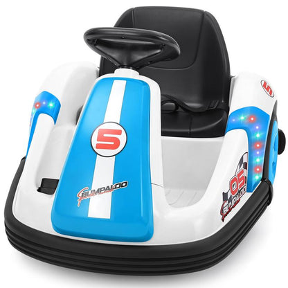 360° Spin Electric Bumper Car for Kids (Parent Remote & LED)