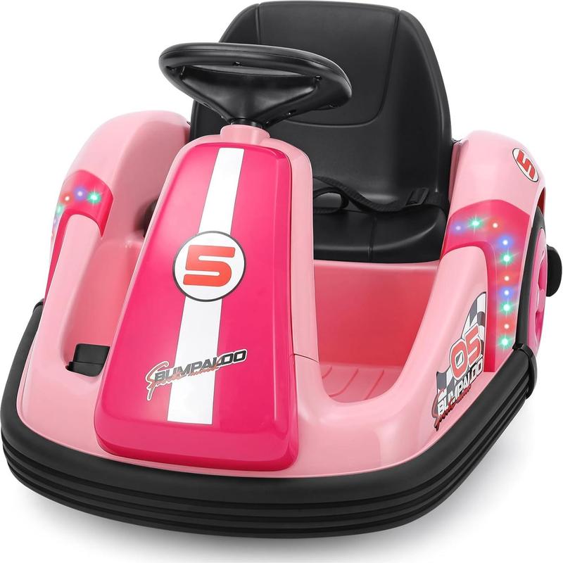 360° Spin Electric Bumper Car for Kids (Parent Remote & LED)