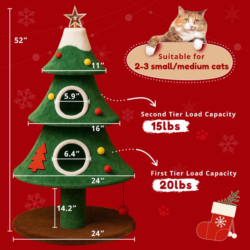 Holiday Cat Climbing Tower