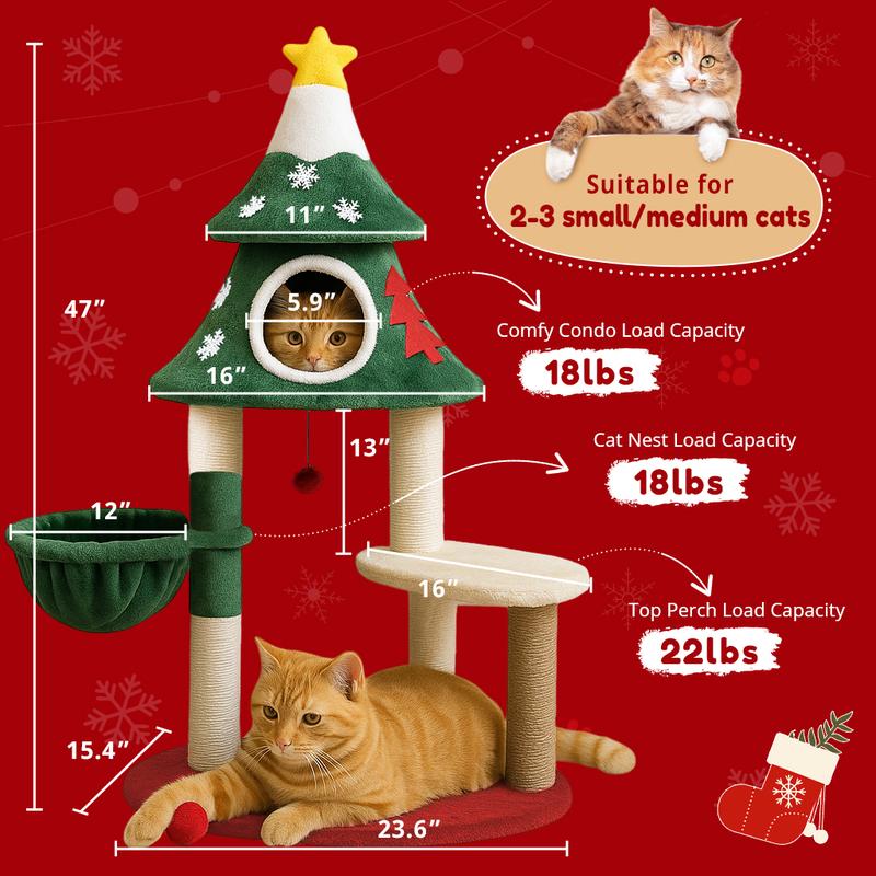 Holiday Cat Climbing Tower