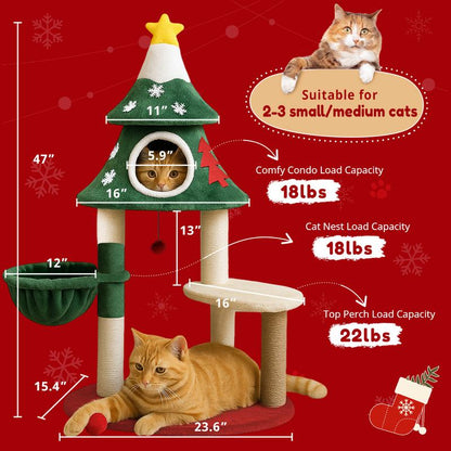 Holiday Cat Climbing Tower