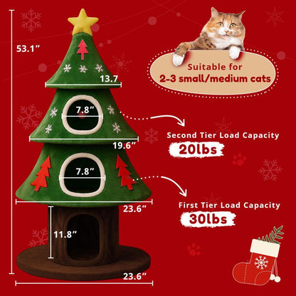 Holiday Cat Climbing Tower