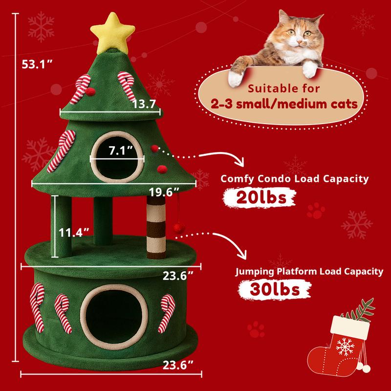 Holiday Cat Climbing Tower