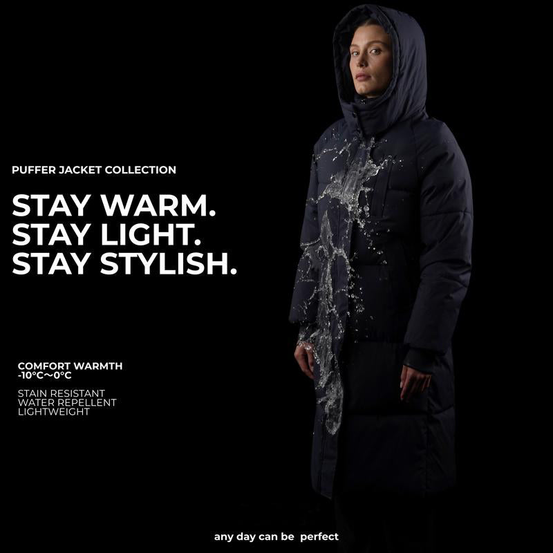 Long Warm Puffer Coat