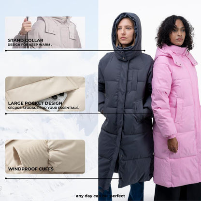 Long Warm Puffer Coat