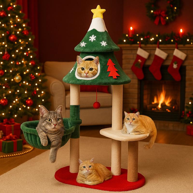 Holiday Cat Climbing Tower