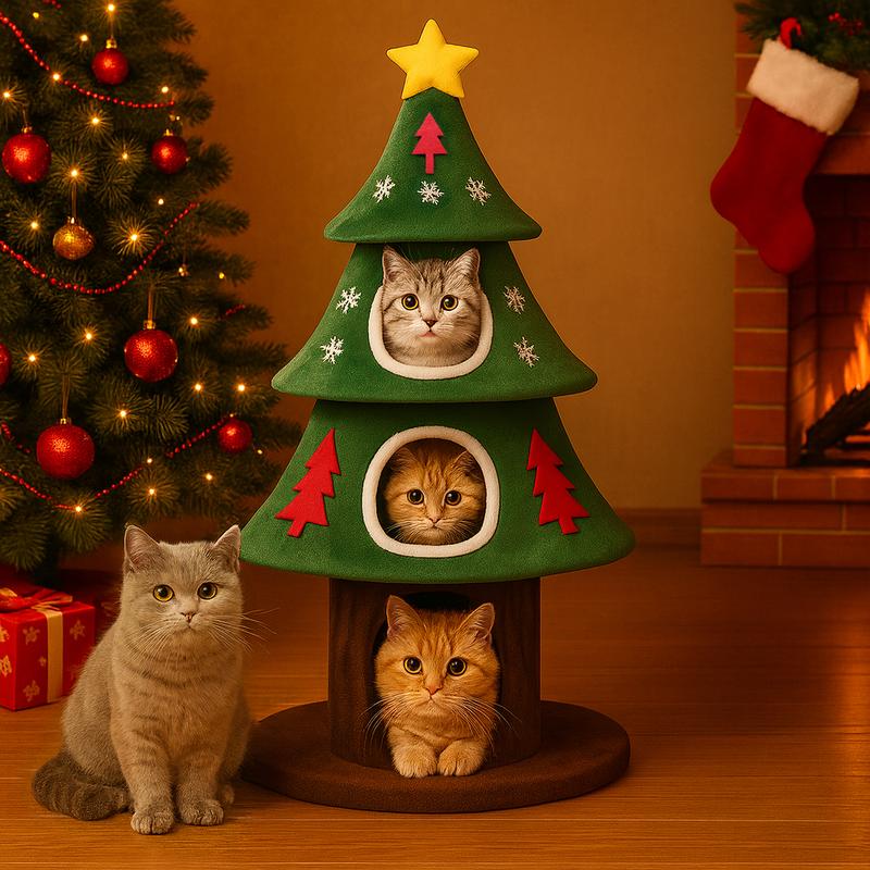 Holiday Cat Climbing Tower