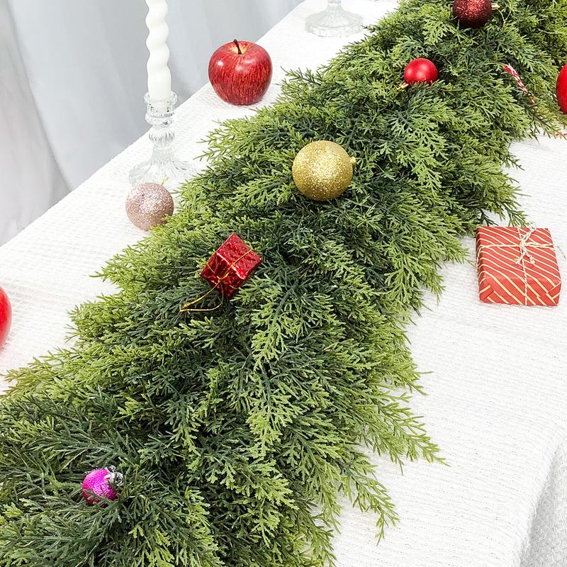 6FT Artificial Cedar Garland Set