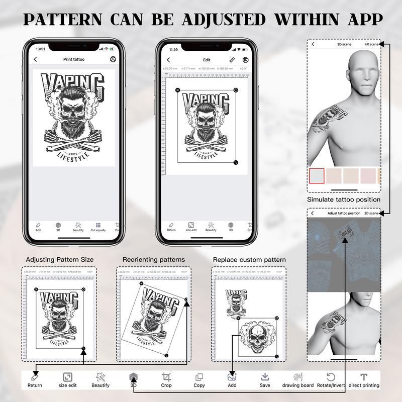 Portable Bluetooth Tattoo Stencil Printer